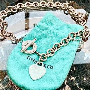 Tiffany & Co. Heart Tag Toggle Necklace In Silver